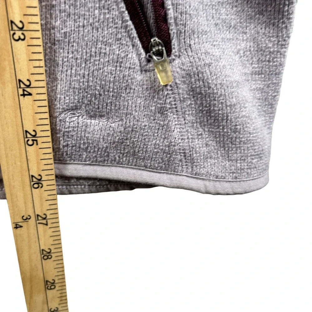 Eddie Bauer Women XXL Purple Full Zip Fleece Jacket Heathered Mock Neck Gorpcore